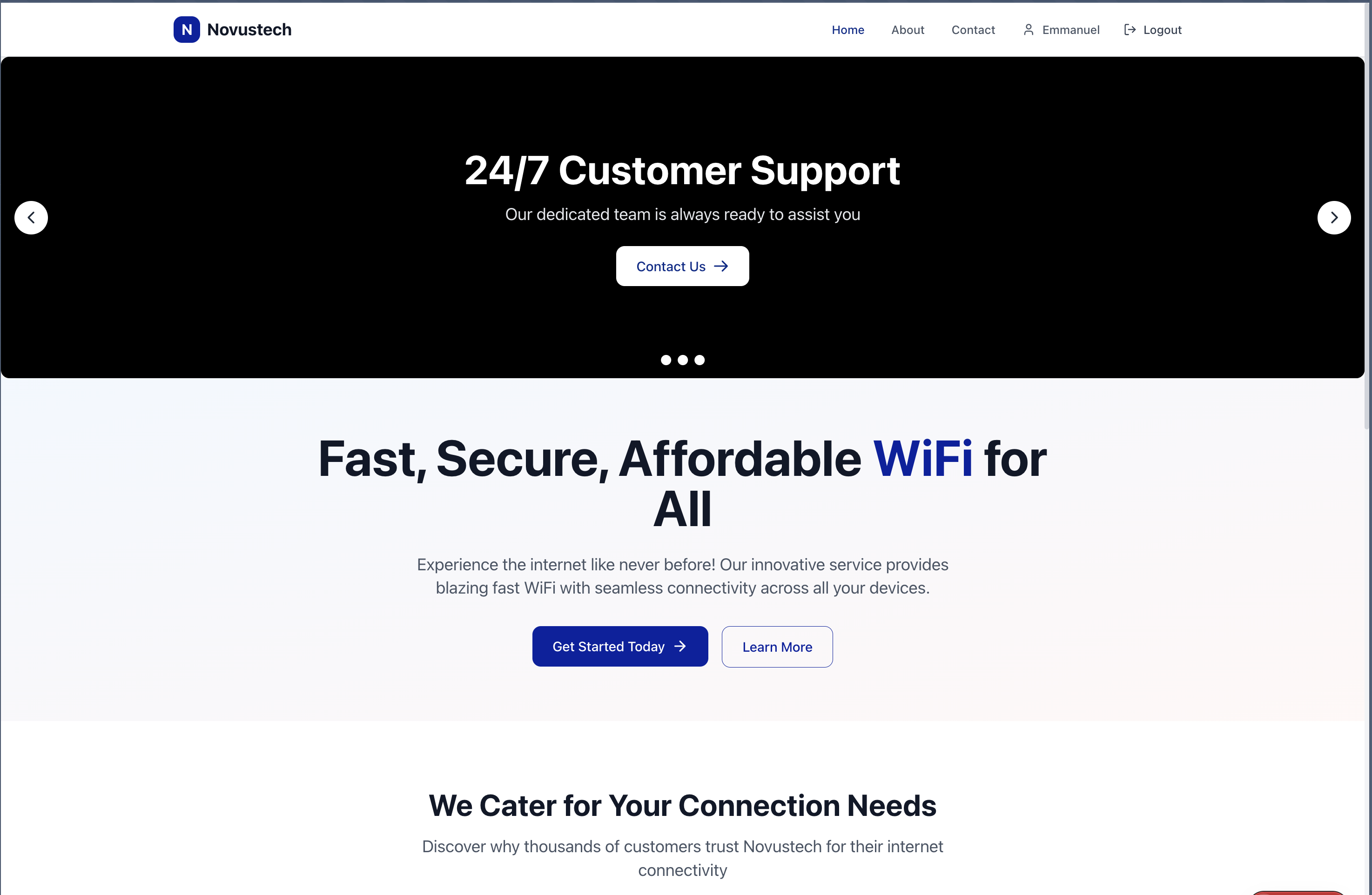 Novuztech Website